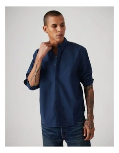 Authentic Button-Up Shirt in Dress Blues