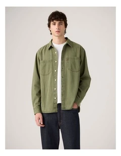 Men's Mariposa Worker Shirt in Nabali Olive Wash