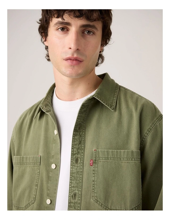 Men's Mariposa Worker Shirt in Nabali Olive Wash image 3