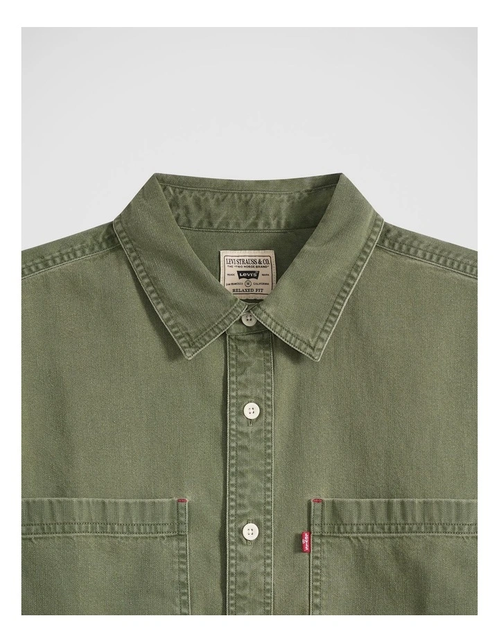 Men's Mariposa Worker Shirt in Nabali Olive Wash image 4