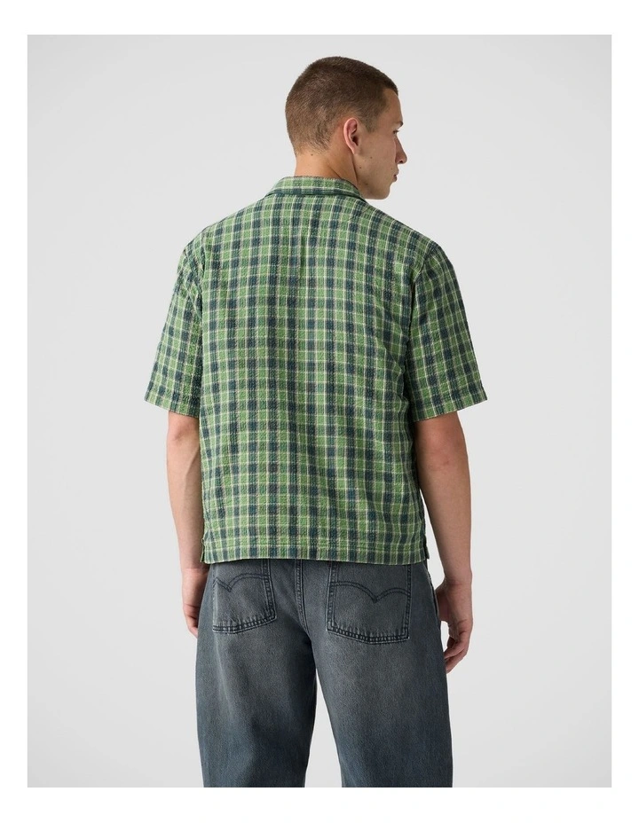 Zandt Boxy Shirt in Xavier Plaid Shale Green image 2