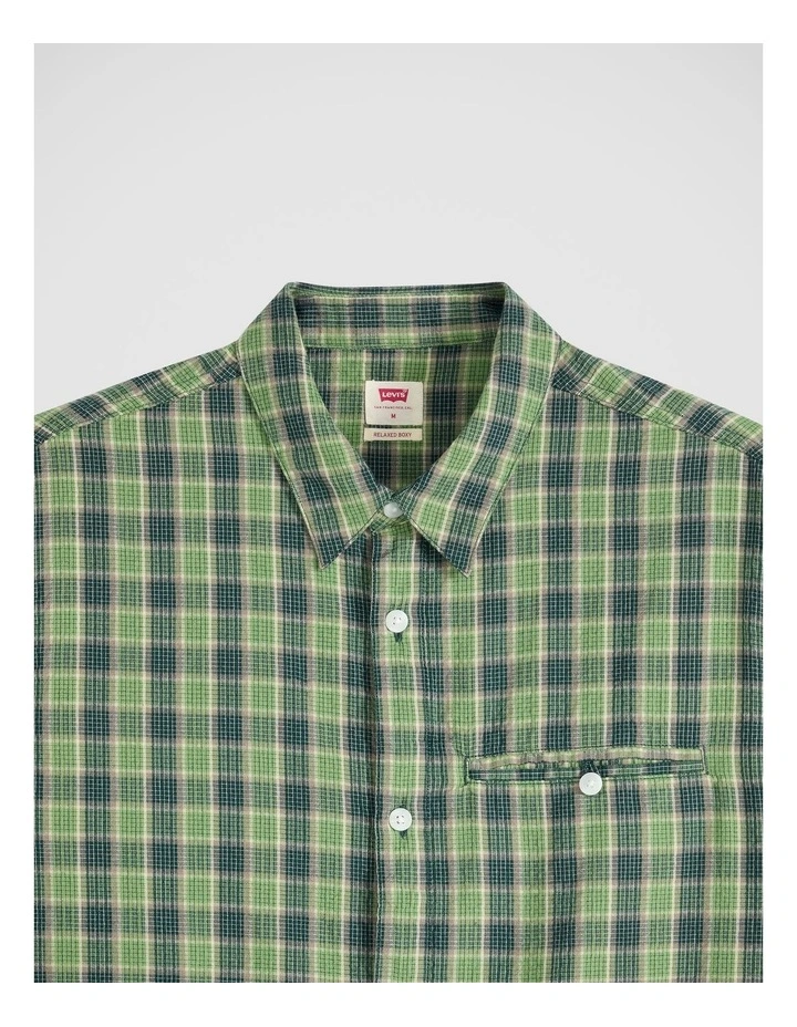 Zandt Boxy Shirt in Xavier Plaid Shale Green image 3