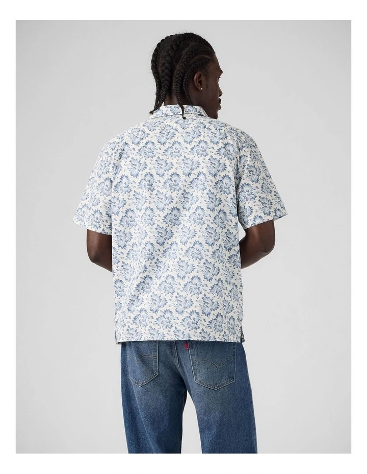 Sunset Camp Standard Fit Shirt in Micah Abstract Floral Moonlight Blue image 2