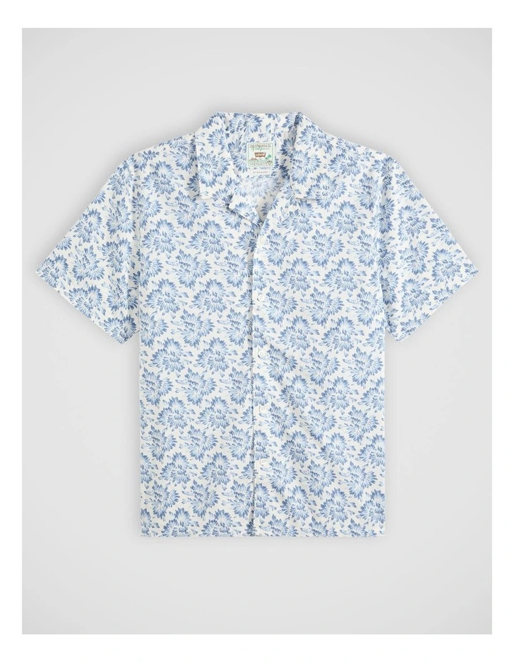 Sunset Camp Standard Fit Shirt in Micah Abstract Floral Moonlight Blue image 5