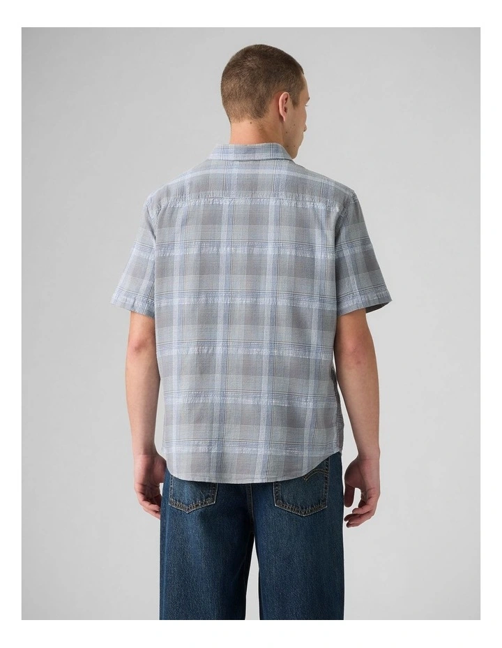 Short-Sleeve Authentic Button-Down Shirt in Bennett Plaid Moonlight Blue image 2
