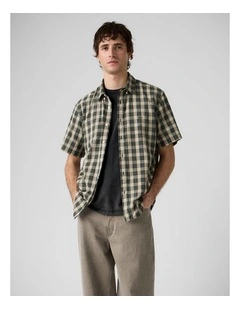 Short-Sleeve Authentic Button-Down Shirt in Xavier Plaid Ponderosa Pine