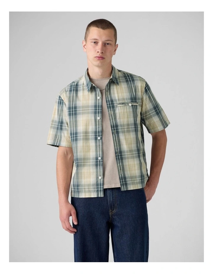 Zandt Boxy Shirt in Julio Plaid Fields Of Rye image 1
