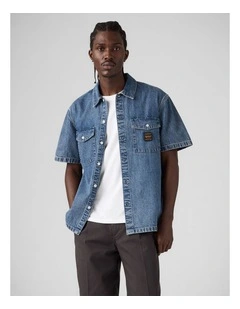 Short-Sleeve Worker Shirt in Mine For Now