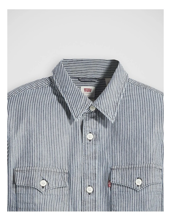 Relaxed Fit Western Shirt in Grand Dark Railroad Stripe image 3