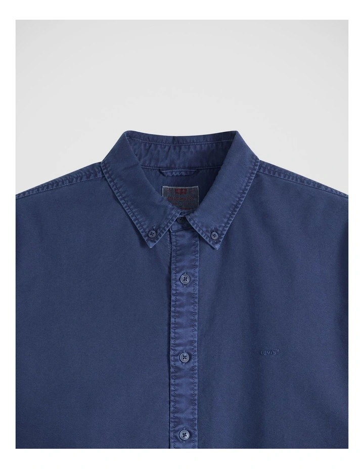 Authentic Button-Up Shirt in Medieval Blue Garment Dye image 4