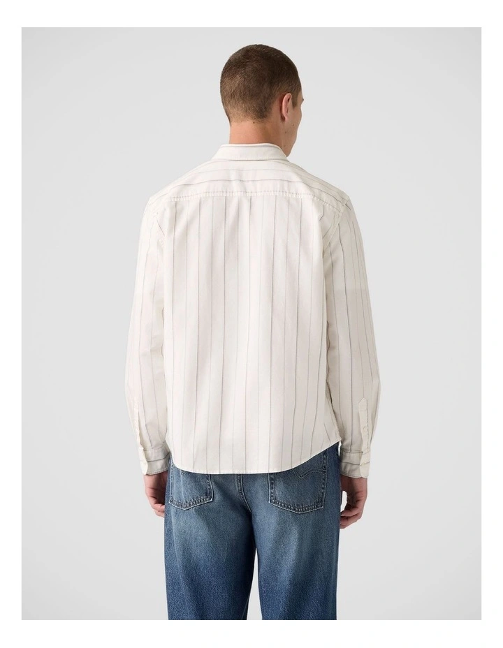 Authentic Button-Up Shirt in Oisin Stripe Cloud Dancer image 2