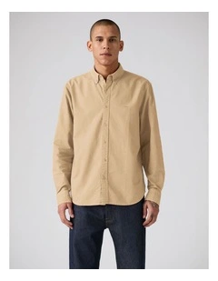Authentic Button Down in Travertine