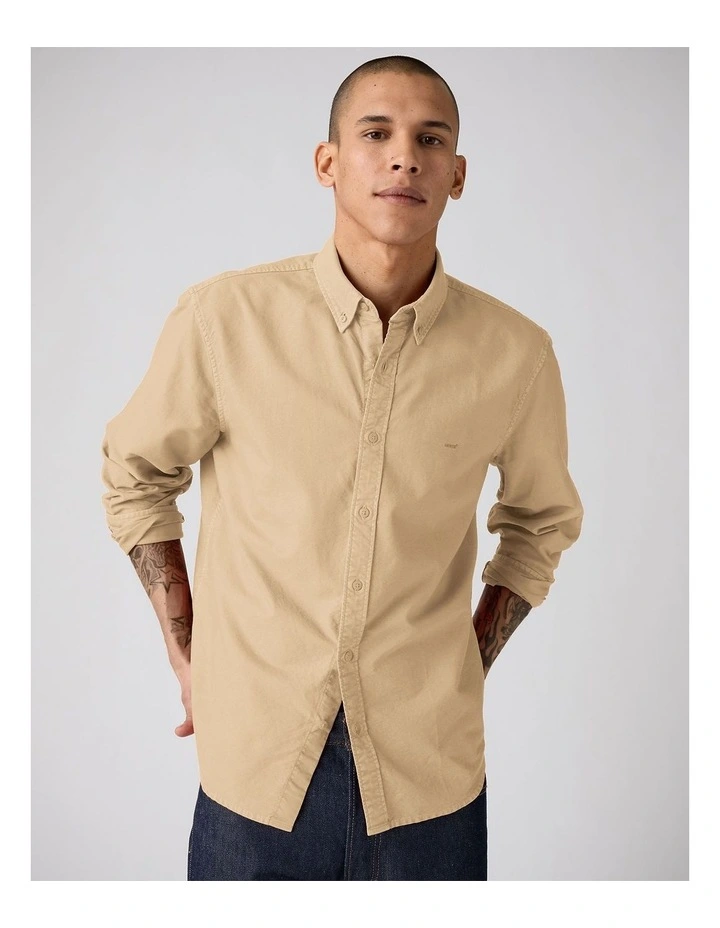Authentic Button Down in Travertine image 3