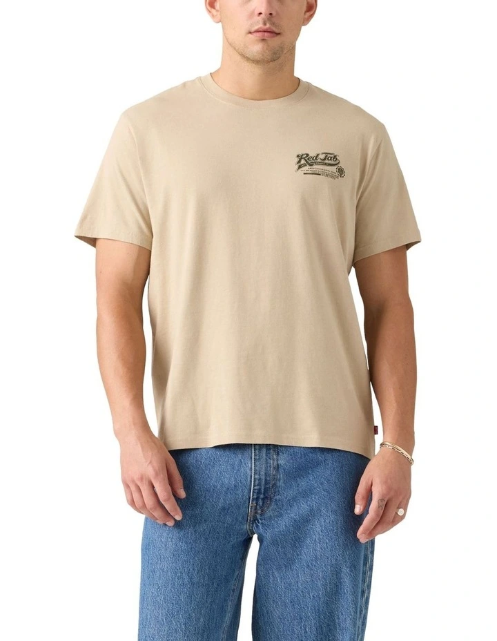 Relaxed Short Sleeve Graphic T-shirt in Alumni White Pepper image 1