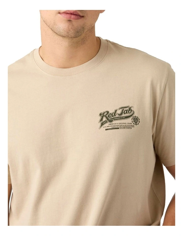 Relaxed Short Sleeve Graphic T-shirt in Alumni White Pepper image 3