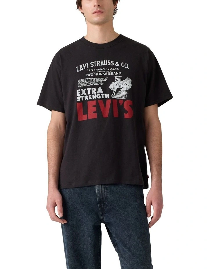 Graphic Vintage Fit T-shirt in Jet Black image 1