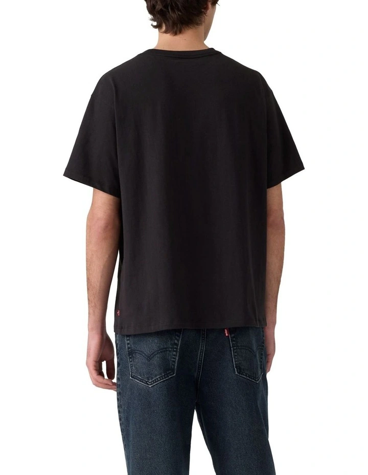 Graphic Vintage Fit T-shirt in Jet Black image 2