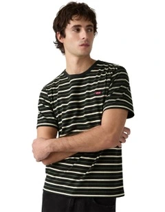 Original Housemark T-shirt in Andor Stripe Jet Black