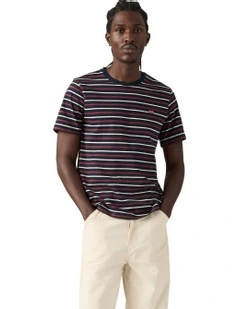 Original Housemark T-shirt in Andor Stripe Navy Blazer