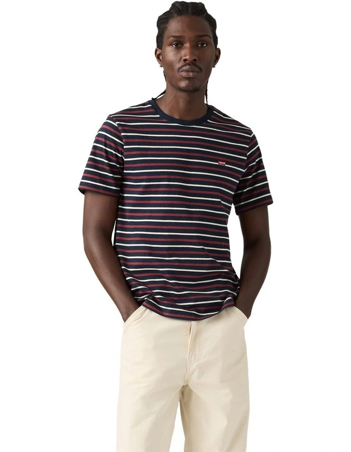 Original Housemark T-shirt in Andor Stripe Navy Blazer image 1