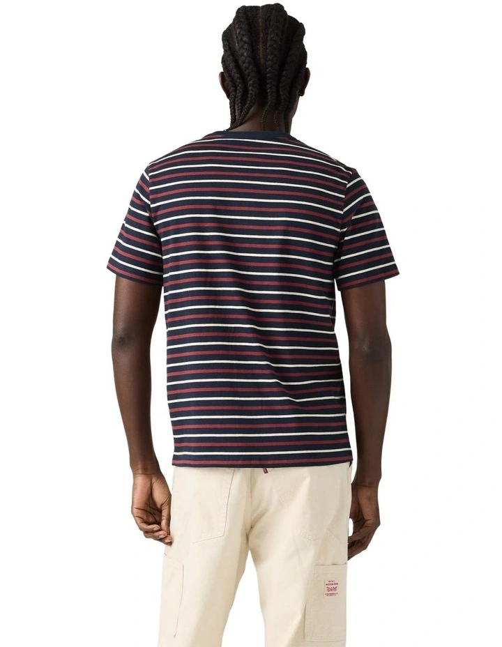 Original Housemark T-shirt in Andor Stripe Navy Blazer image 2