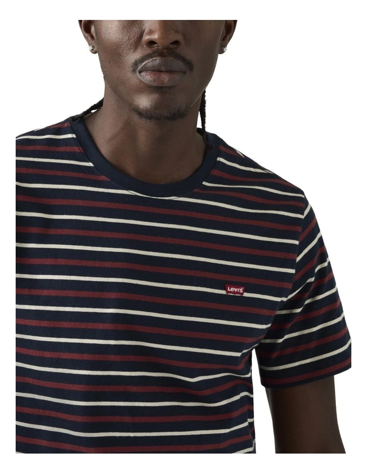 Original Housemark T-shirt in Andor Stripe Navy Blazer image 3