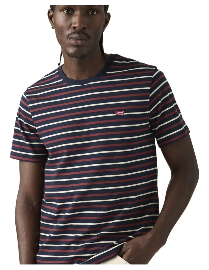 Original Housemark T-shirt in Andor Stripe Navy Blazer image 4
