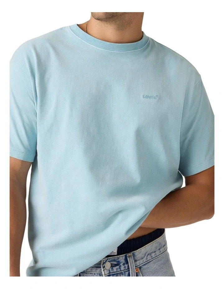 Red Tab Vintage T-shirt in Forget-me-not image 3