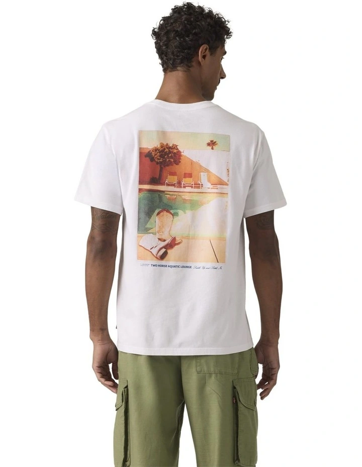 Relaxed Short-Sleeve Graphic T-Shirt in White Plus image 4