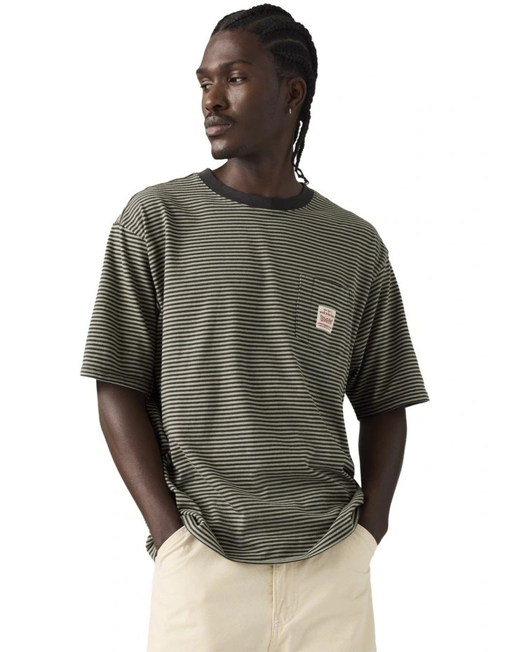 Short-Sleeve Workwear T-Shirt in Dried Sage image 4