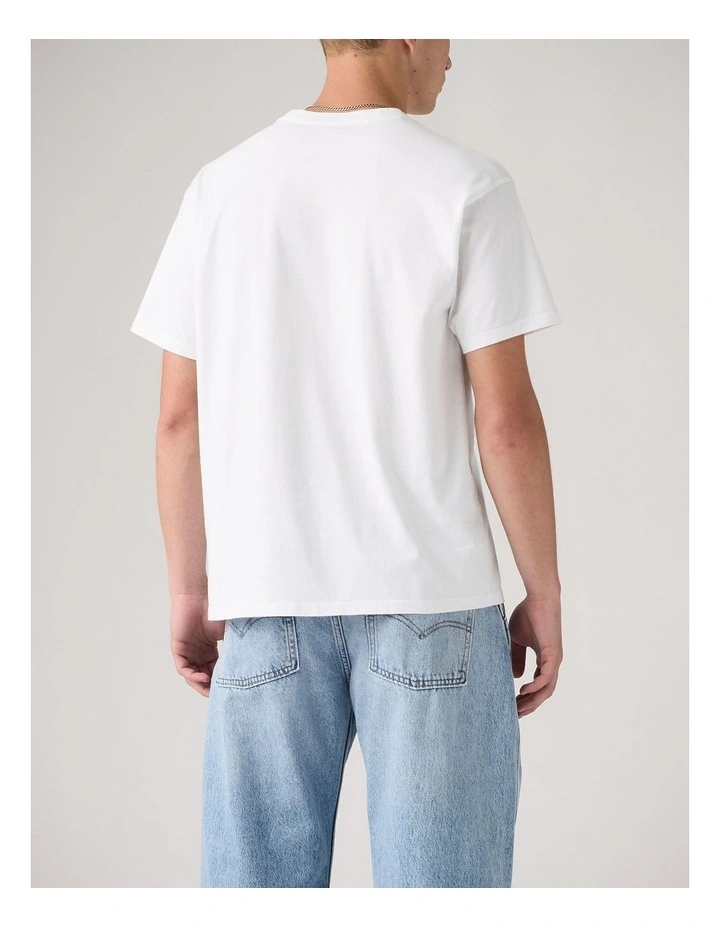 Graphic Vintage Fit T-Shirt in White with Seasonal Logo 4 image 2