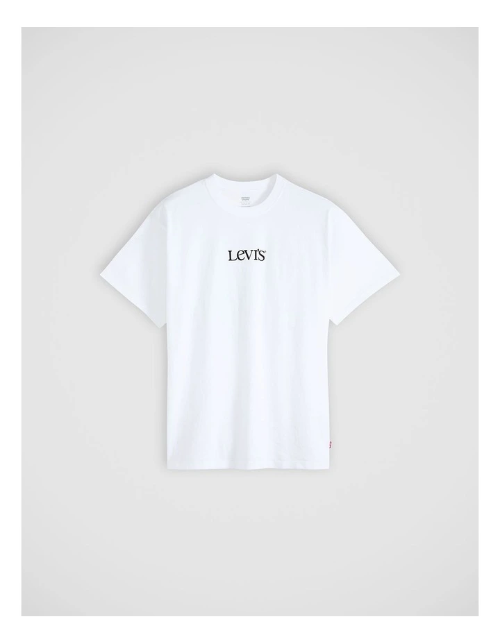 Graphic Vintage Fit T-Shirt in White with Seasonal Logo 4 image 4