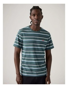 Housemark T-Shirt in Stan Stripe Dark Slate