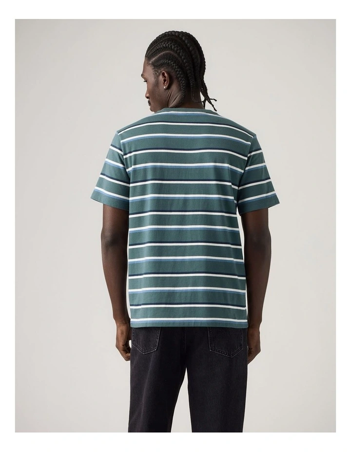 Housemark T-Shirt in Stan Stripe Dark Slate image 2