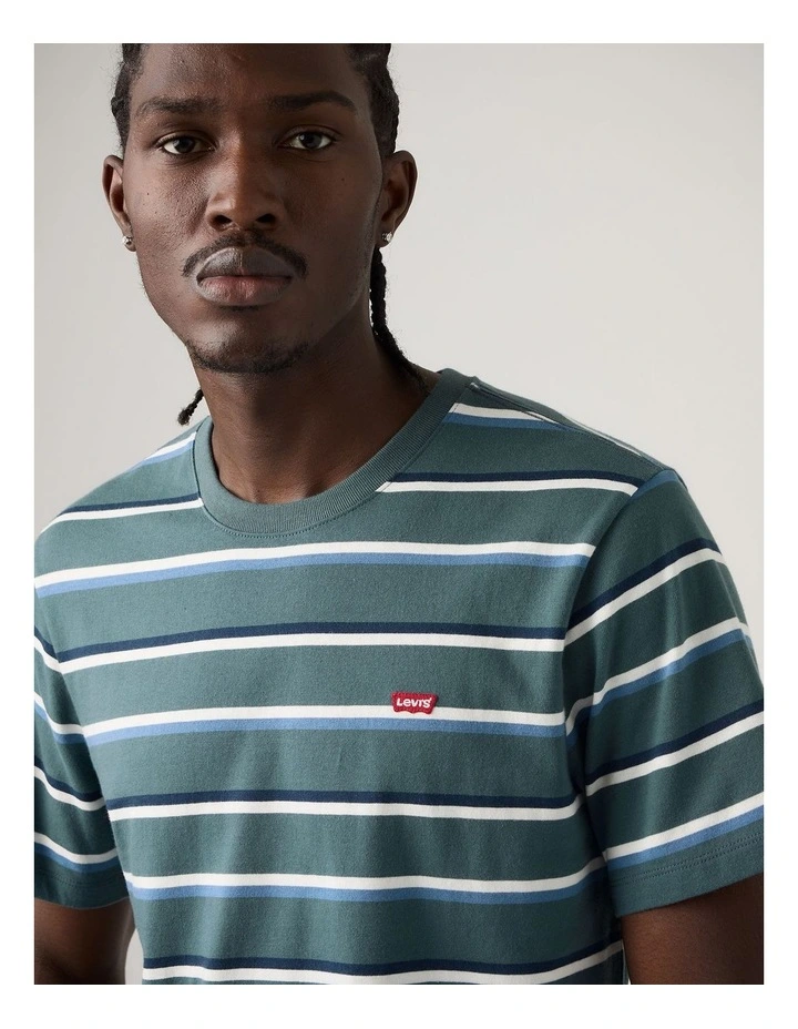 Housemark T-Shirt in Stan Stripe Dark Slate image 3