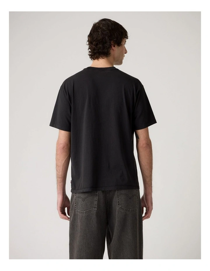 Graphic Vintage Fit T-Shirt in Jet Black with logo image 2