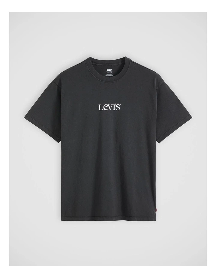 Graphic Vintage Fit T-Shirt in Jet Black with logo image 5