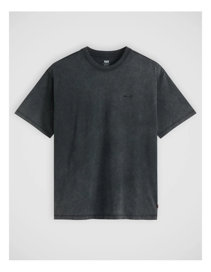 Red Tab Vintage T-Shirt in Weathered Finish Jet Black image 5