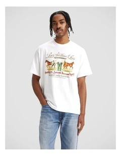 Vintage Fit Graphic T-Shirt in Modern Authentic White