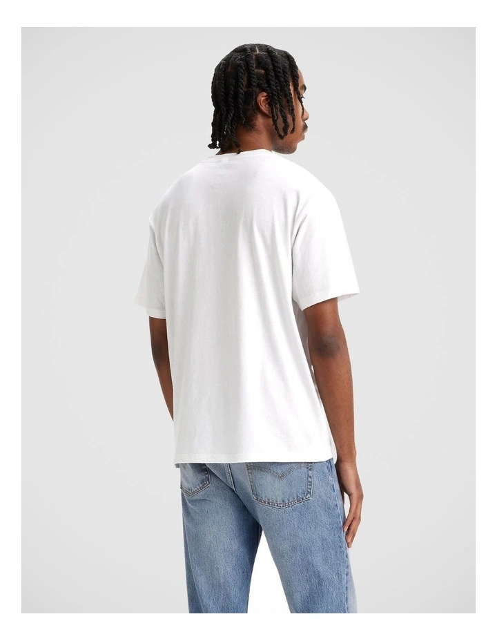 Vintage Fit Graphic T-Shirt in Modern Authentic White image 2