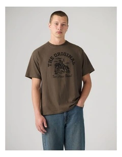 Graphic Vintage Fit T-Shirt in Original Brand Stormy Sea Jersey