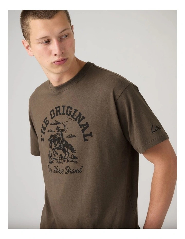 Graphic Vintage Fit T-Shirt in Original Brand Stormy Sea Jersey image 3