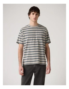 Vintage T-Shirt in Martin Stripe Dark Slate