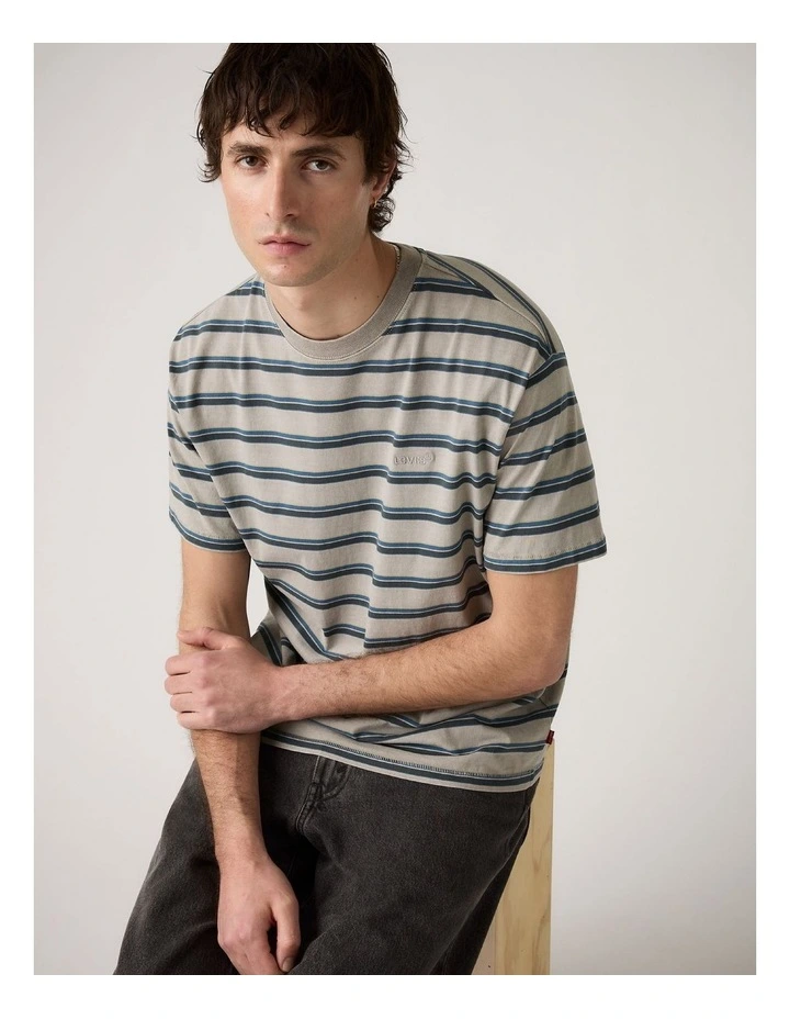 Vintage T-Shirt in Martin Stripe Dark Slate image 3