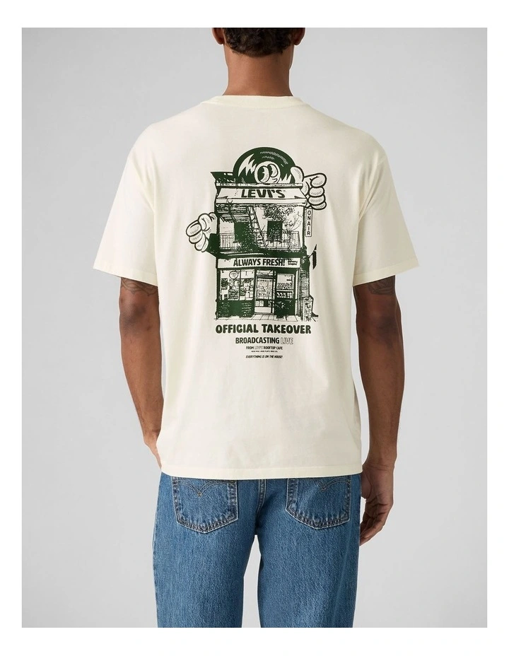 Graphic Vintage Fit T-Shirt in Levis Music City Egret image 2