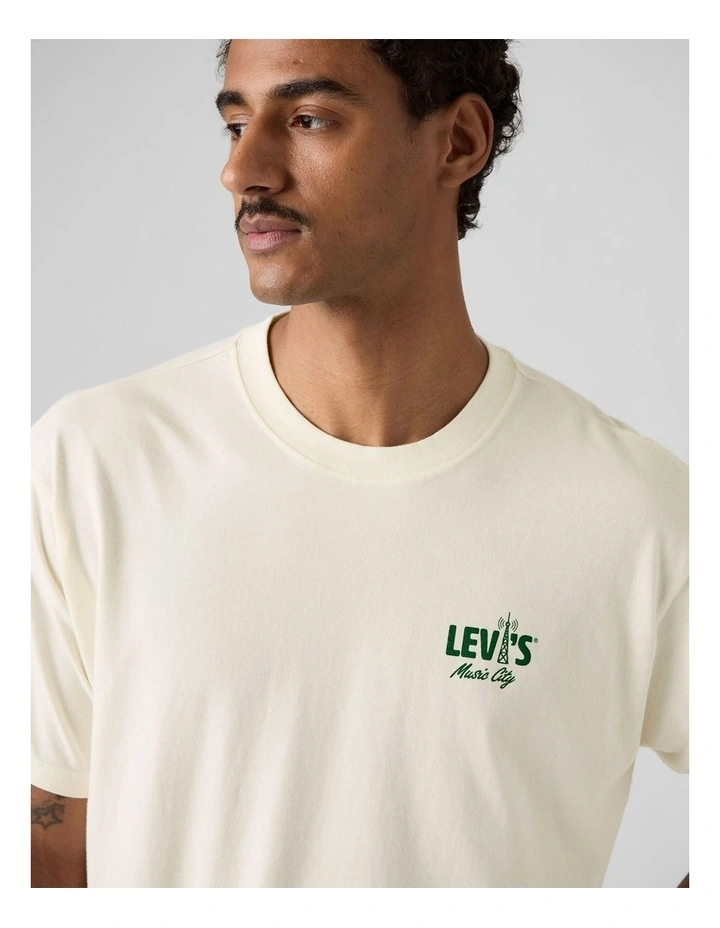 Graphic Vintage Fit T-Shirt in Levis Music City Egret image 3