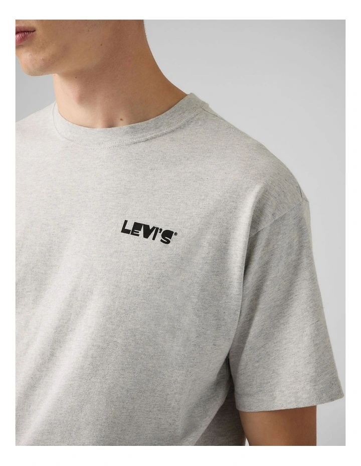 Graphic Vintage Fit T-Shirt in Fresh Squeezed Light Heather Grey image 3