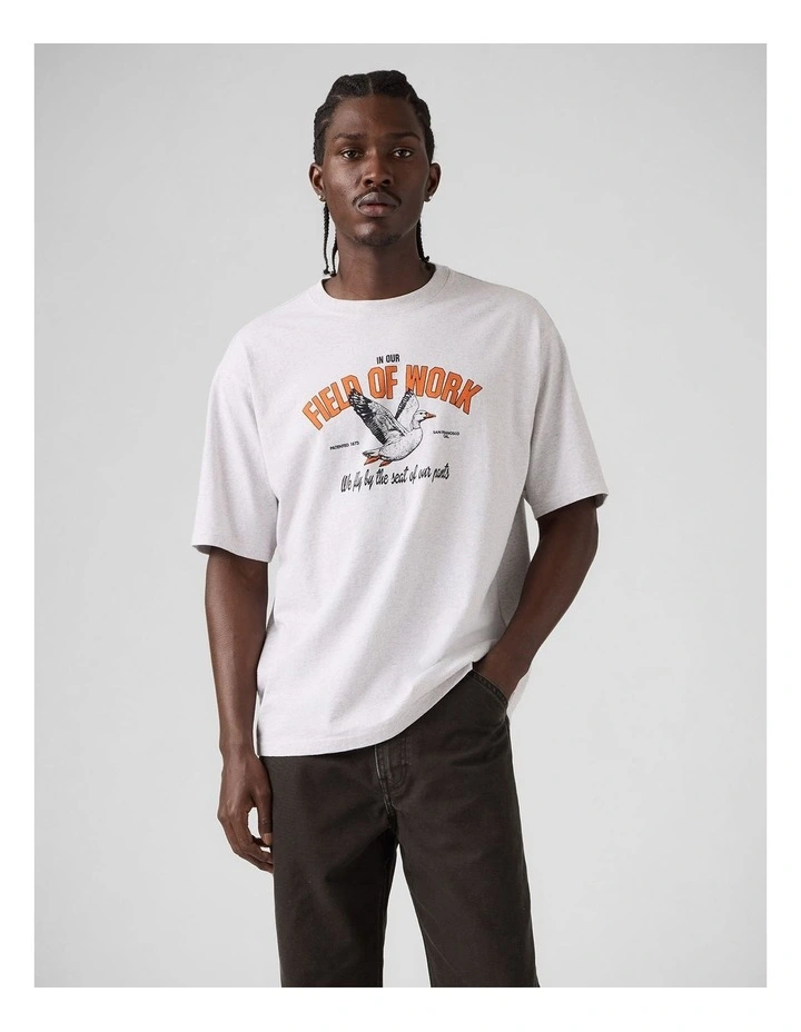 Workwear Graphic T-Shirt in Field Of Work Sterling Heather image 1