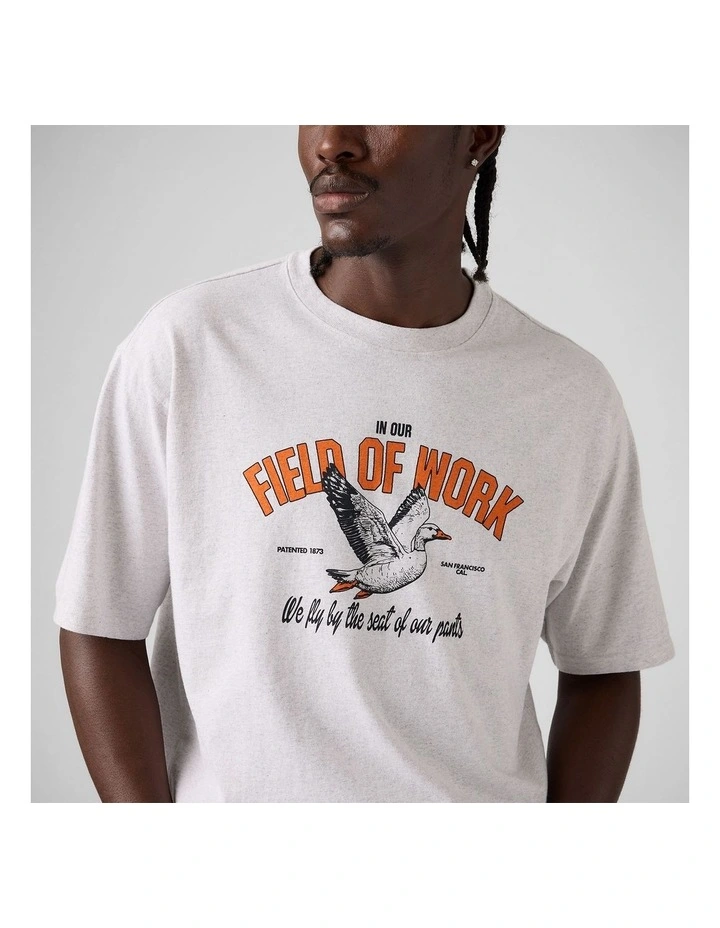 Workwear Graphic T-Shirt in Field Of Work Sterling Heather image 3