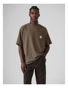 Ss Workwear Tee in Stone Fudge